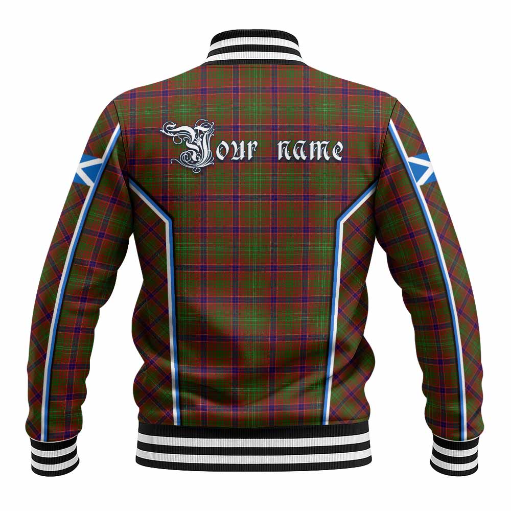 Lumsden Tartan Crest Baseball Jacket Scotland Coat of Arm Flag Style - Tartan Vibes Clothing