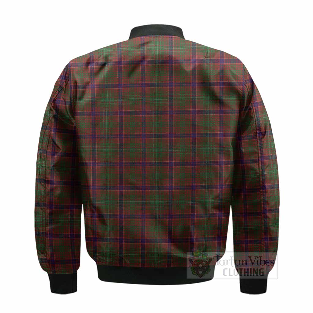 Lumsden Tartan Crest Bomber Jacket Ferocious Lion Style