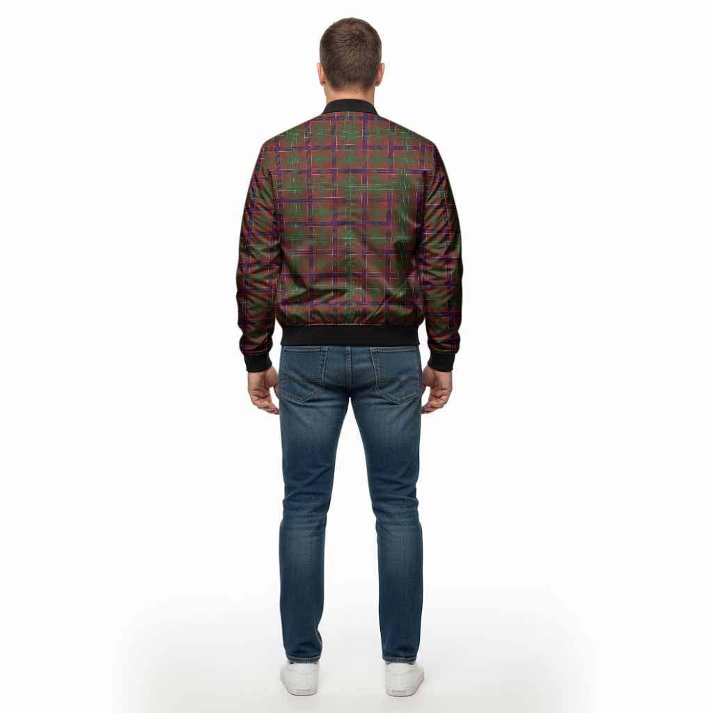 Lumsden Tartan Crest Bomber Jacket Ferocious Lion Style