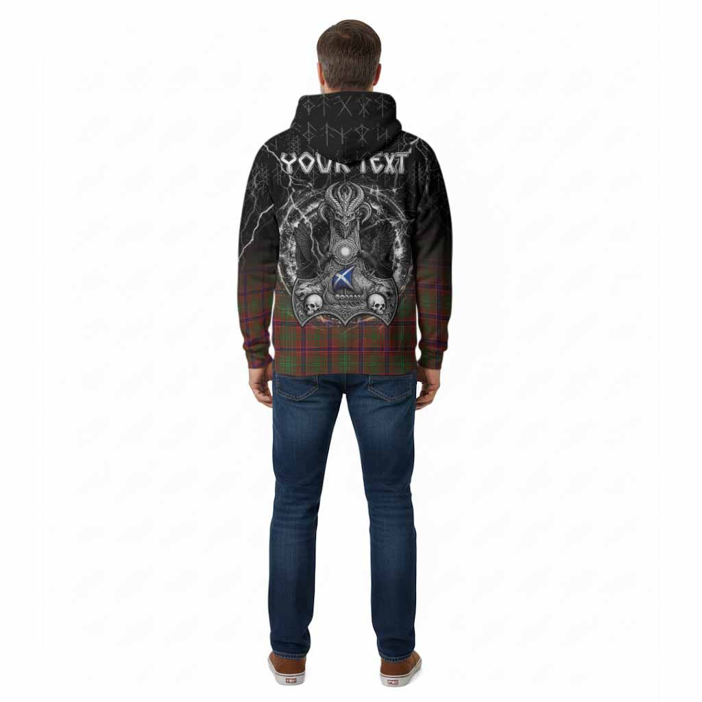 Lumsden Tartan Crest Cotton Hoodie Celtic Odin's Raven Legacy