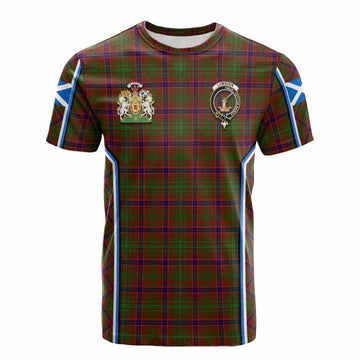 Lumsden Tartan Crest Cotton T-shirt Scotland Coat of Arm Flag Style - Tartan Vibes Clothing