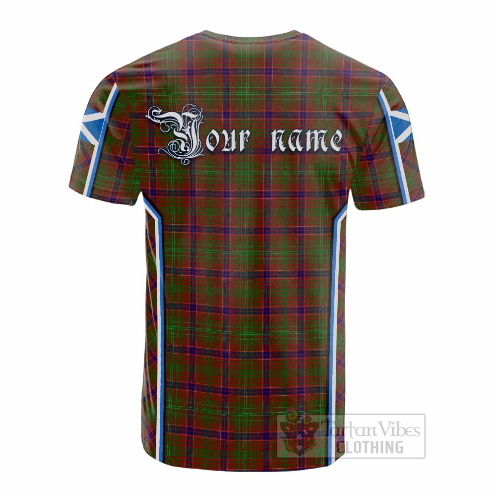 Lumsden Tartan Crest Cotton T-shirt Scotland Coat of Arm Flag Style - Tartan Vibes Clothing