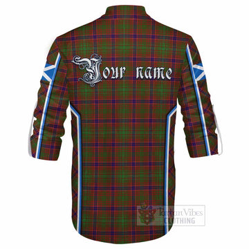 Lumsden Tartan Crest Ghillie Kilt Shirt Scotland Coat of Arm Flag Style