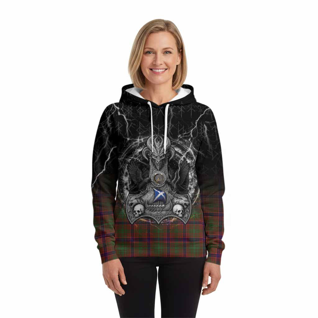 Lumsden Tartan Crest Hoodie Celtic Odin's Raven Legacy