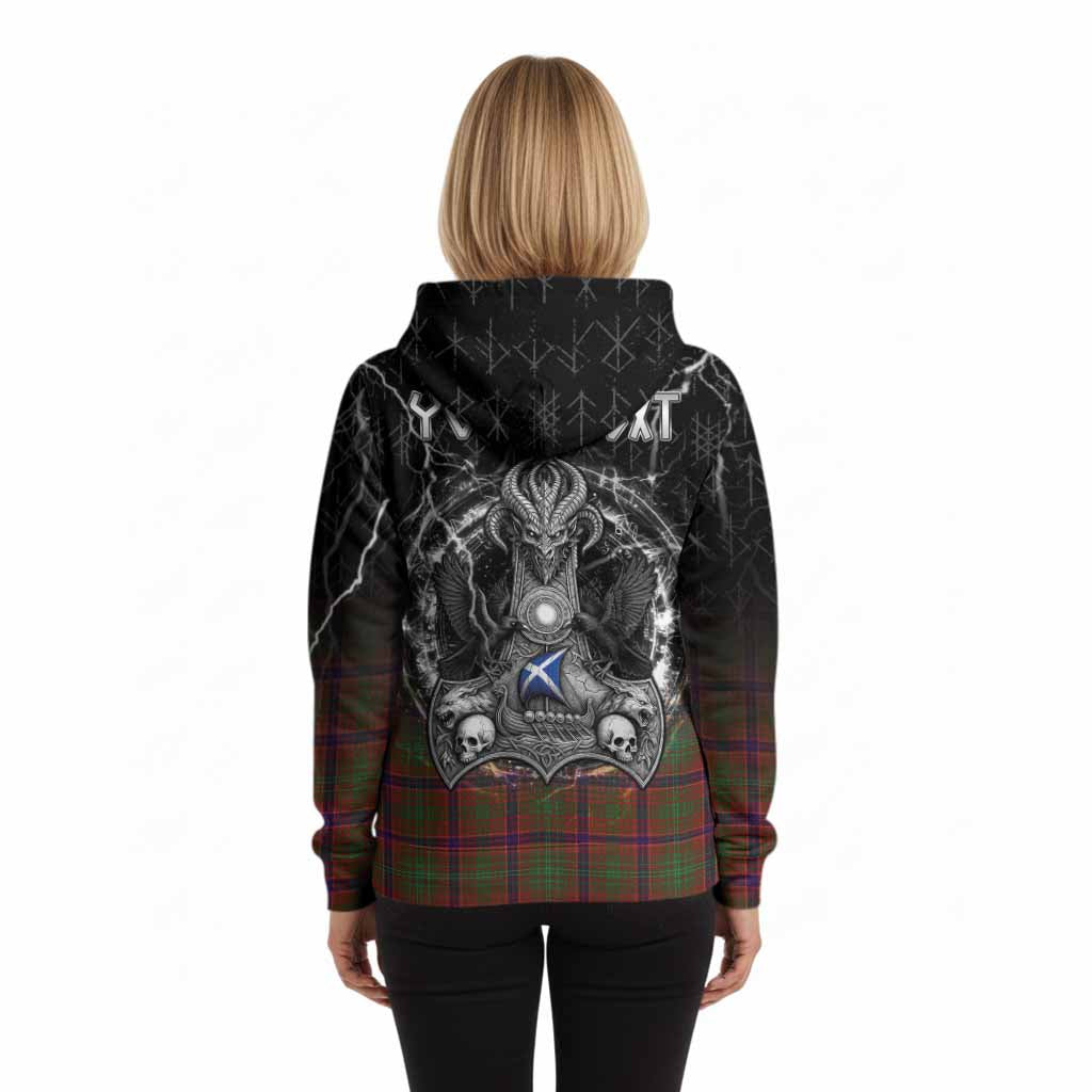 Lumsden Tartan Crest Hoodie Celtic Odin's Raven Legacy