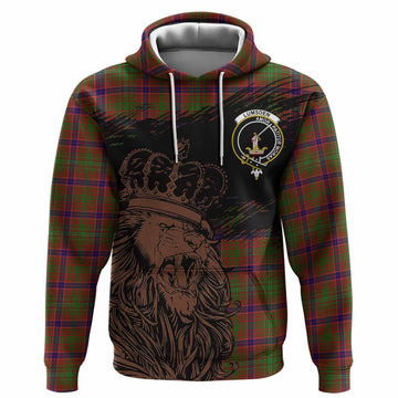 Lumsden Tartan Crest Hoodie Crowned Lion Heritage Style