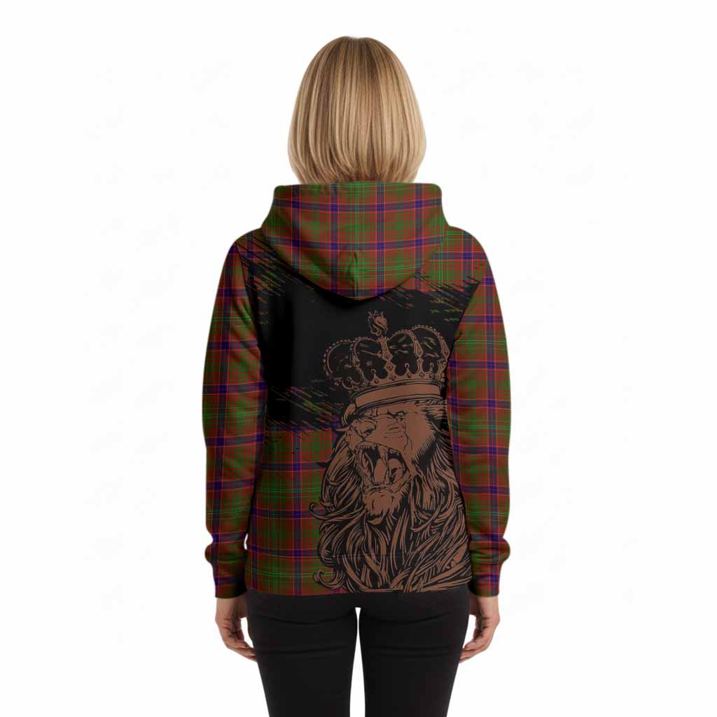 Lumsden Tartan Crest Hoodie Crowned Lion Heritage Style