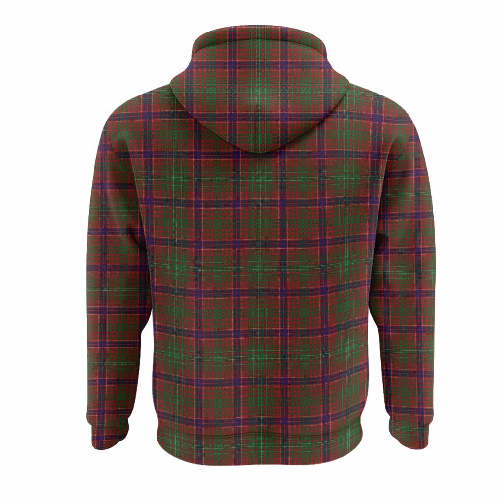 Lumsden Tartan Crest Hoodie Ferocious Lion Style