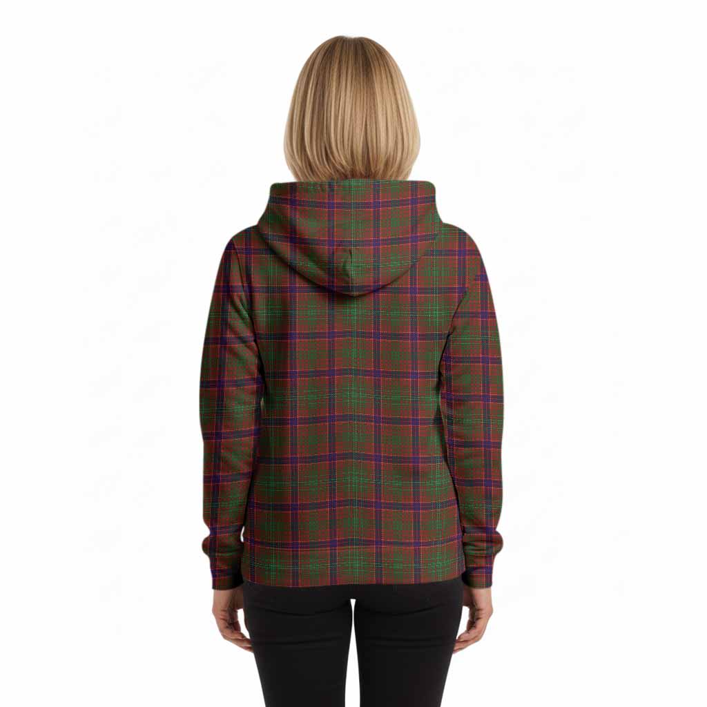 Lumsden Tartan Crest Hoodie Ferocious Lion Style