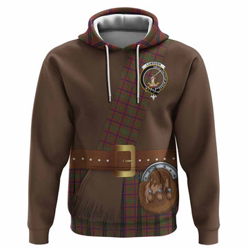 Lumsden Tartan Crest Hoodie Kilt Costume Style