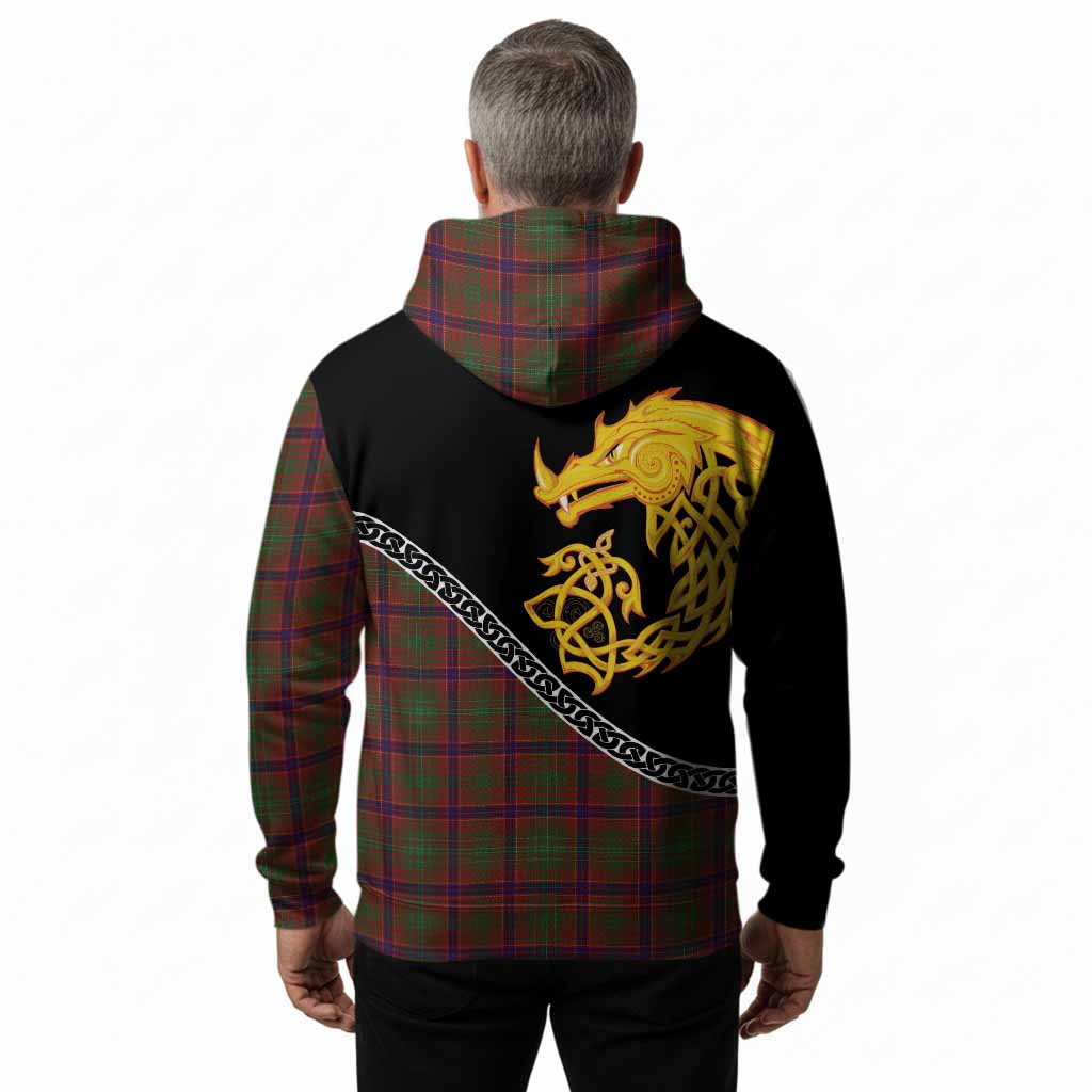 Lumsden Tartan Crest Hoodie Legendary Dragon Knot Half Style