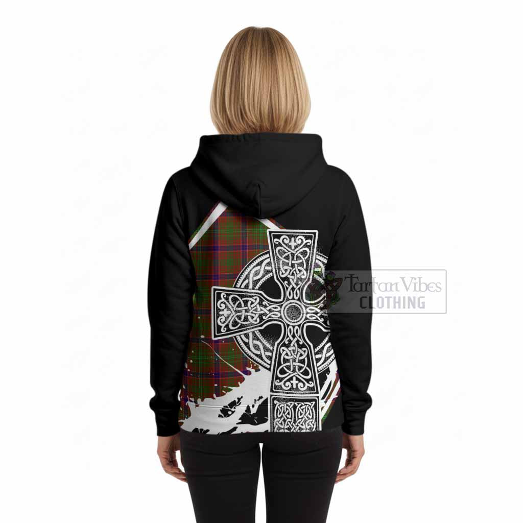 Lumsden Tartan Crest Hoodie Scottish Celtic Cross Heritage