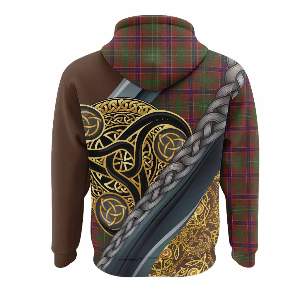 Lumsden Tartan Crest Hoodie Scottish Triskele Celtic