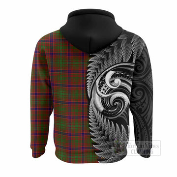 Lumsden Tartan Crest Hoodie With New Zealand Silver Fern Maori Koru