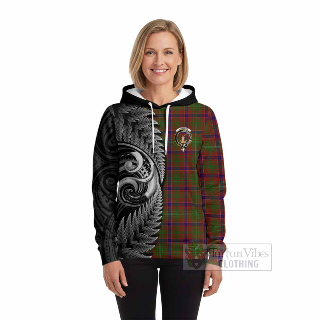 Lumsden Tartan Crest Hoodie With New Zealand Silver Fern Maori Koru