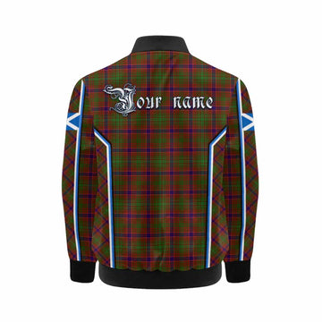 Lumsden Tartan Crest Kid Bomber Jacket Scotland Coat of Arm Flag Style