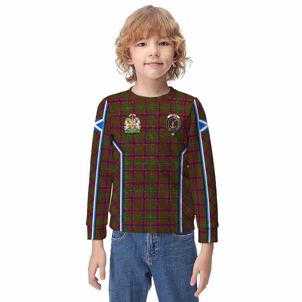 Lumsden Tartan Crest Kid Knitted Sweatshirt Scotland Coat of Arm Flag Style - Tartan Vibes Clothing