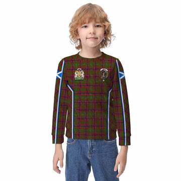 Lumsden Tartan Crest Kid Knitted Sweatshirt Scotland Coat of Arm Flag Style