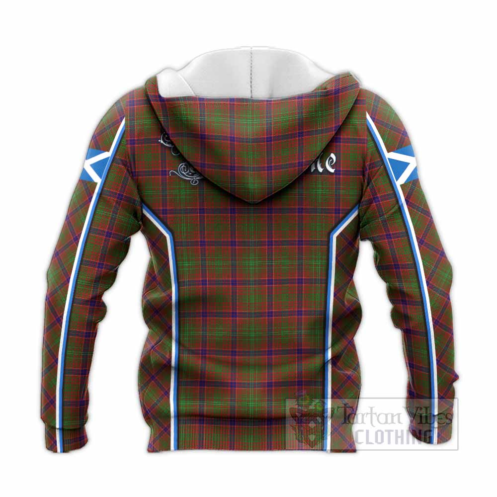 Lumsden Tartan Crest Knitted Hoodie Scotland Coat of Arm Flag Style - Tartan Vibes Clothing