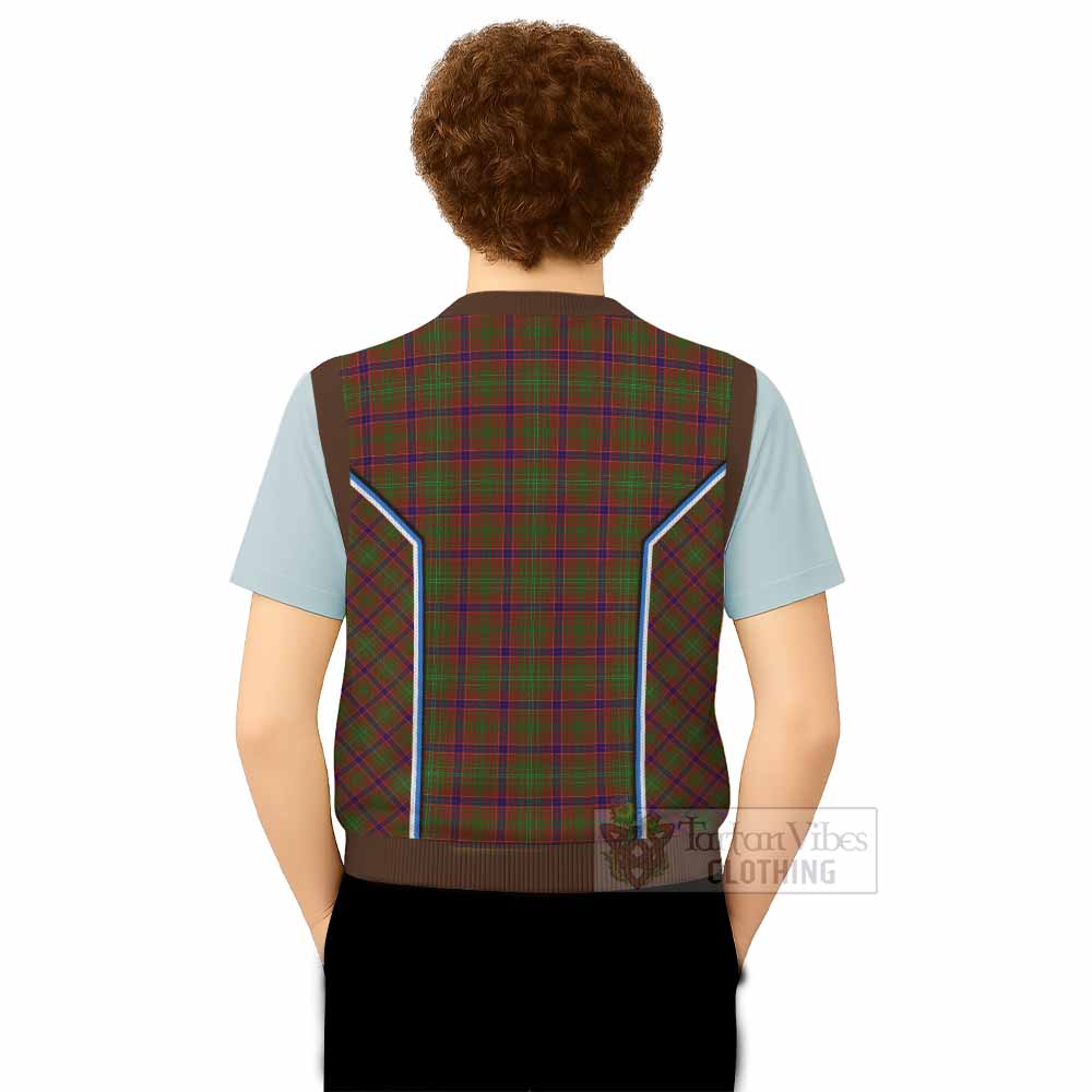 Lumsden Tartan Crest Knitted V-Neck Vest Scotland Coat of Arm Flag Style - Tartan Vibes Clothing