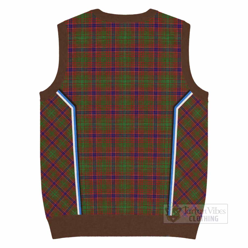 Lumsden Tartan Crest Knitted V-Neck Vest Scotland Coat of Arm Flag Style - Tartan Vibes Clothing