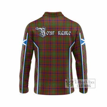 Lumsden Tartan Crest Long Sleeve Polo Shirt Scotland Coat of Arm Flag Style