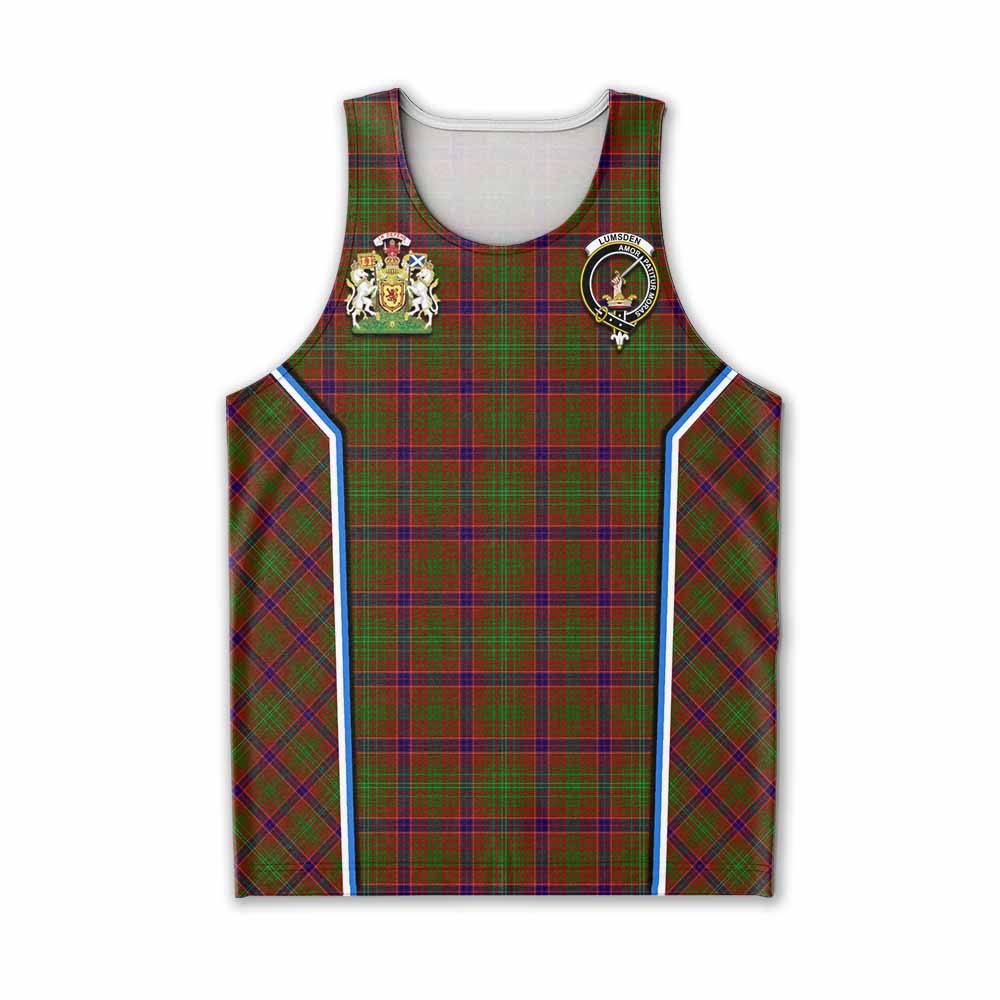 Lumsden Tartan Crest Men Tank Top Scotland Coat of Arm Flag Style - Tartan Vibes Clothing