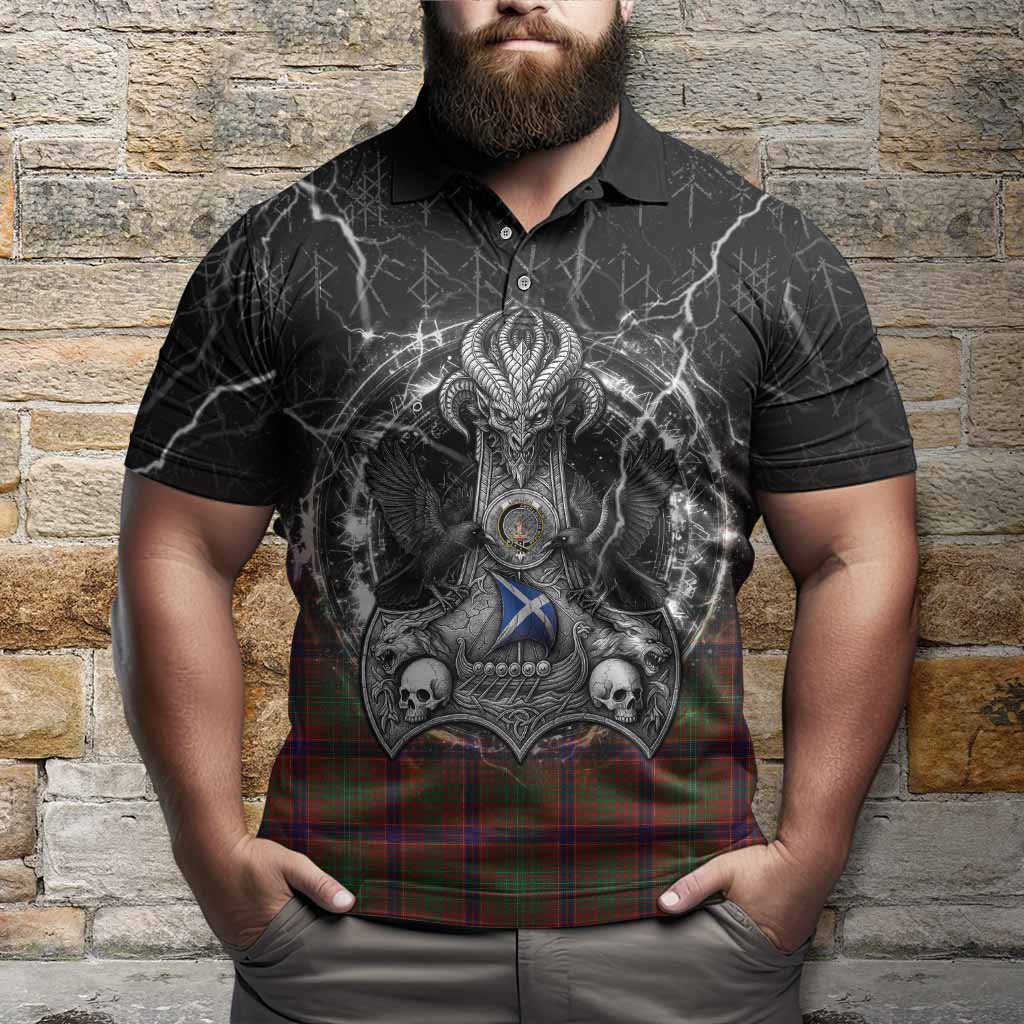 Lumsden Tartan Crest Polo Shirt Celtic Odin's Raven Legacy