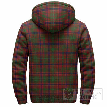 Lumsden Tartan Crest Sherpa Hoodie Ferocious Lion Style