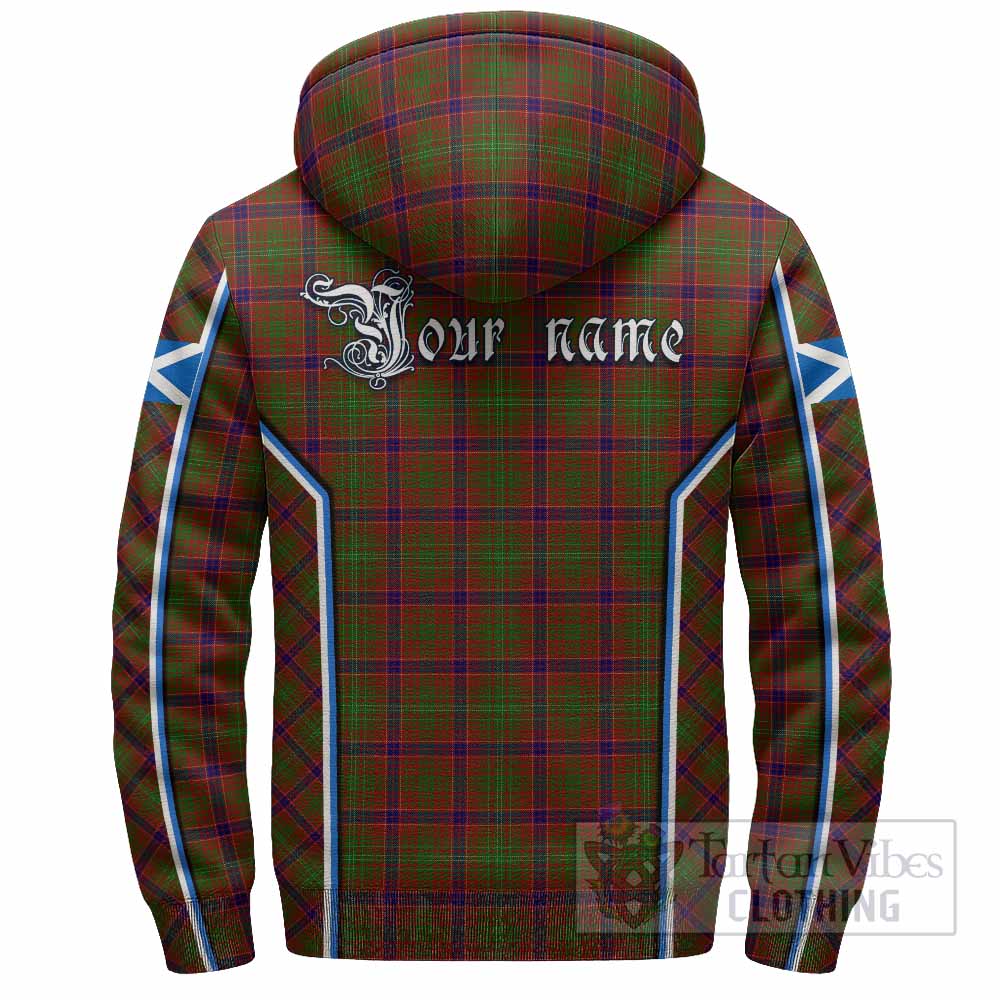 Lumsden Tartan Crest Sherpa Hoodie Scotland Coat of Arm Flag Style - Tartan Vibes Clothing