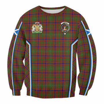 Lumsden Tartan Crest Sweatshirt Scotland Coat of Arm Flag Style