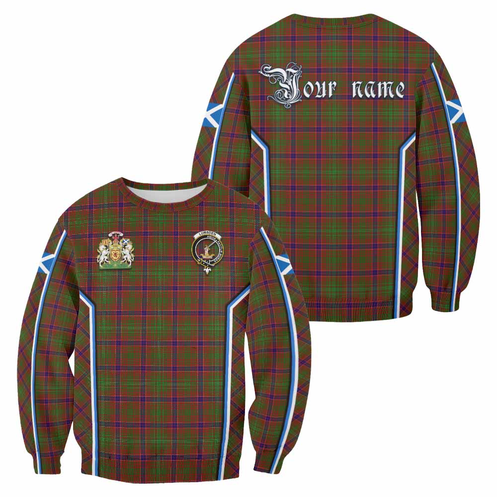 Lumsden Tartan Crest Sweatshirt Scotland Coat of Arm Flag Style - Tartan Vibes Clothing