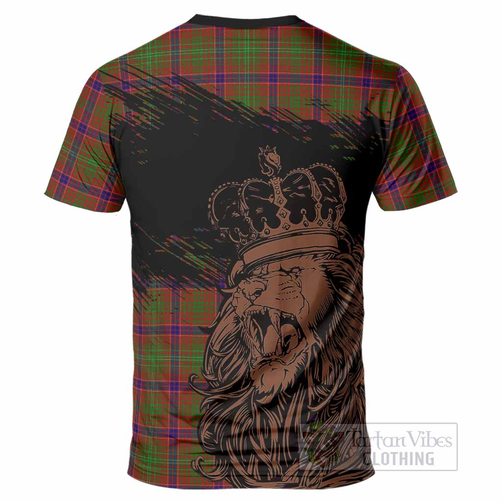 Lumsden Tartan Crest T-Shirt Crowned Lion Heritage Style