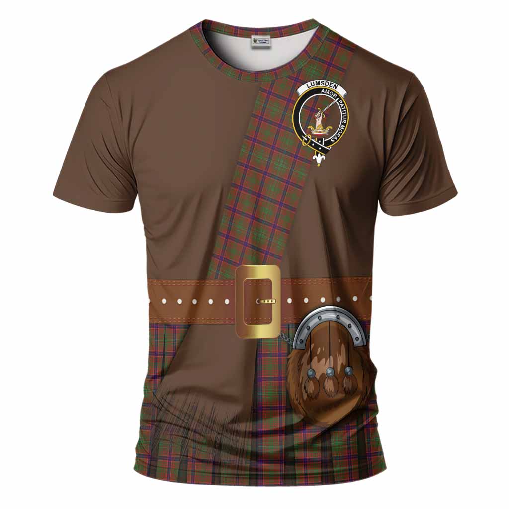 Lumsden Tartan Crest T-Shirt Kilt Costume Style