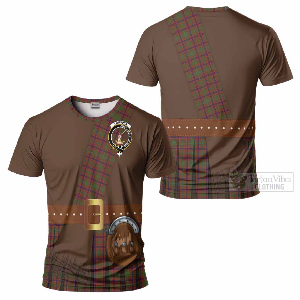 Lumsden Tartan Crest T-Shirt Kilt Costume Style
