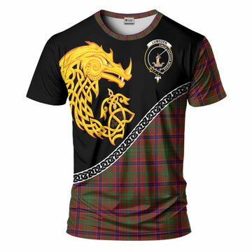 Lumsden Tartan Crest T-Shirt Legendary Dragon Knot Half Style