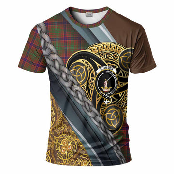 Lumsden Tartan Crest T-Shirt Scottish Triskele Celtic