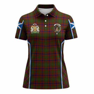 Lumsden Tartan Crest Women's Polo Shirt Scotland Coat of Arm Flag Style - Tartan Vibes Clothing