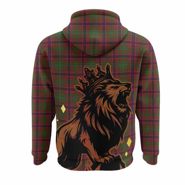 Lumsden Tartan Family Crest Hoodie Crowned Lion Roaring