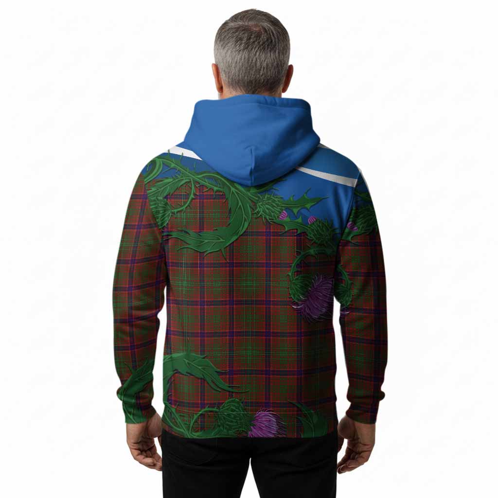 Lumsden Tartan Family Crest Hoodie Thistle in Minimalism