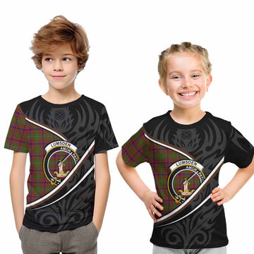 Lumsden Tartan Family Crest Kid T-shirt Celtic Scottish Thistle Floral