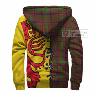 Lumsden Tartan Family Crest Sherpa Hoodie Lion Rampant Honor
