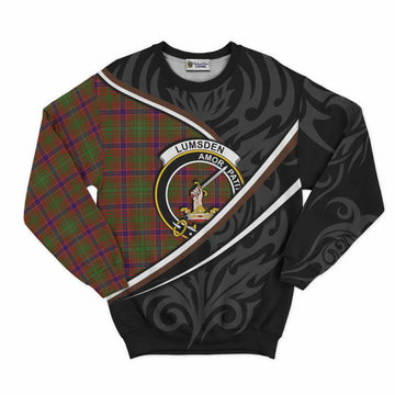 Lumsden Tartan Family Crest Sweatshirt Celtic Scottish Thistle Floral