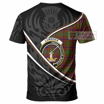 Lumsden Tartan Family Crest T-shirt Celtic Scottish Thistle Floral - Tartan Vibes Clothing