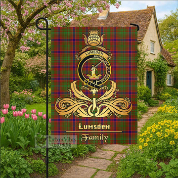 Lumsden Tartan Garden Flag with Highland Thistle Cherish Family Crest Style - Tartan Vibes Clothing
