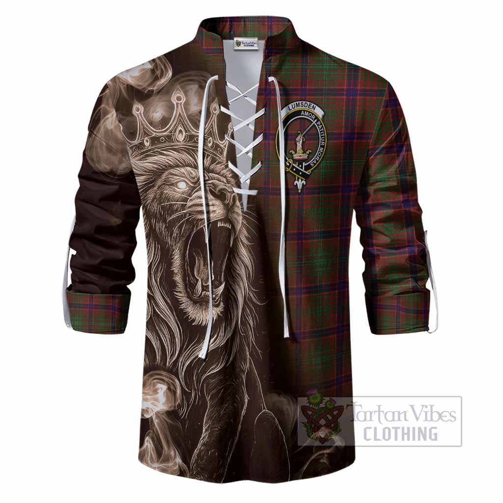 Lumsden Tartan Ghillie Shirt Roaring Lion Heritage