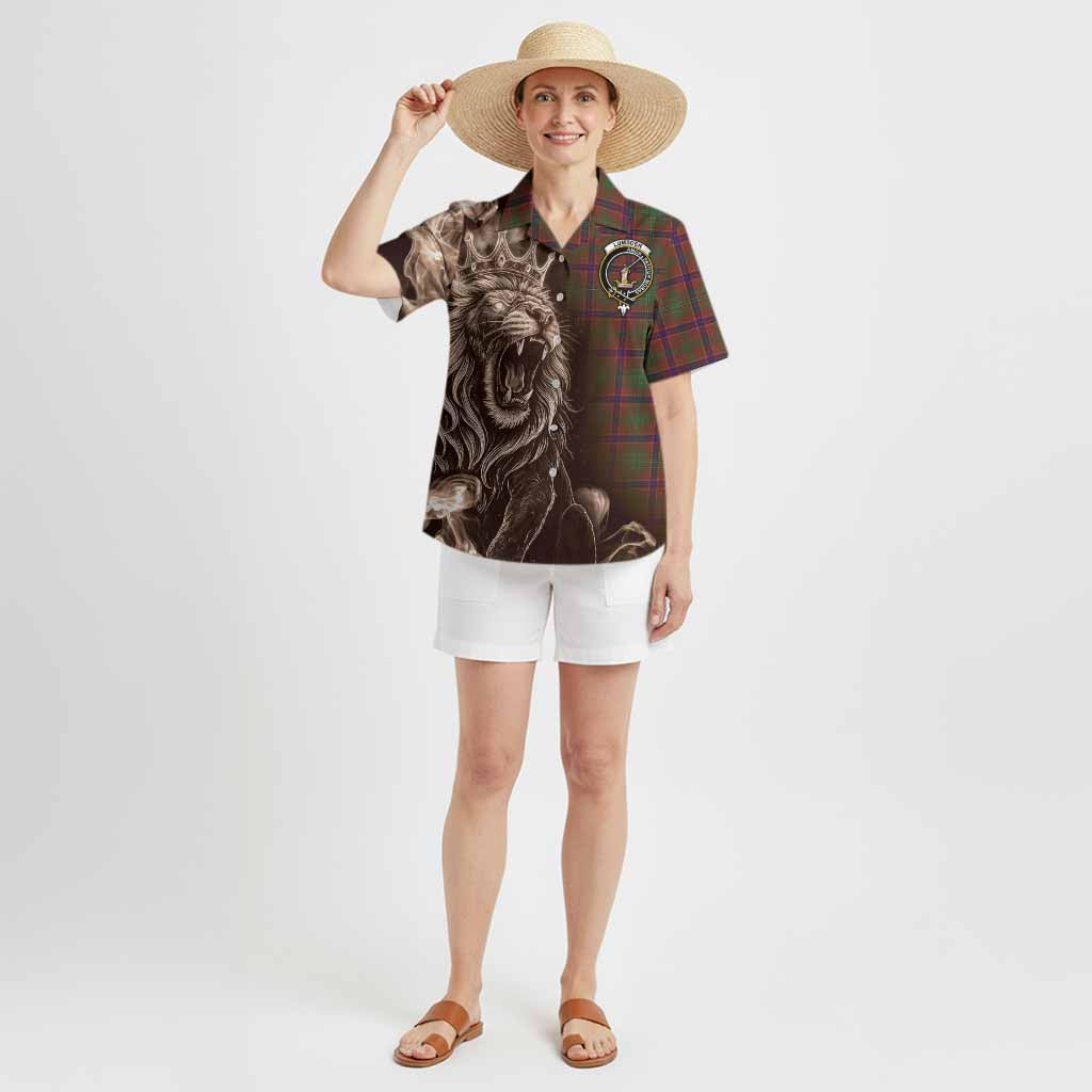 Lumsden Tartan Hawaiian Shirt Roaring Lion Heritage