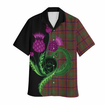 Lumsden Tartan Hawaiian Shirt Traditional Scottish Thistle