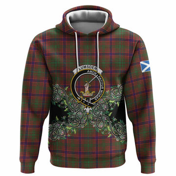 Lumsden Tartan Hoodie Thistle Scottish Spirit