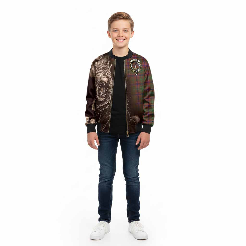Lumsden Tartan Kid Bomber Jacket Roaring Lion Heritage